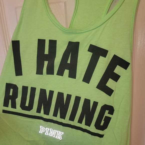 PINK| ‘I Hate Running’ Workout Racerback Tank - Picture 9 of 9